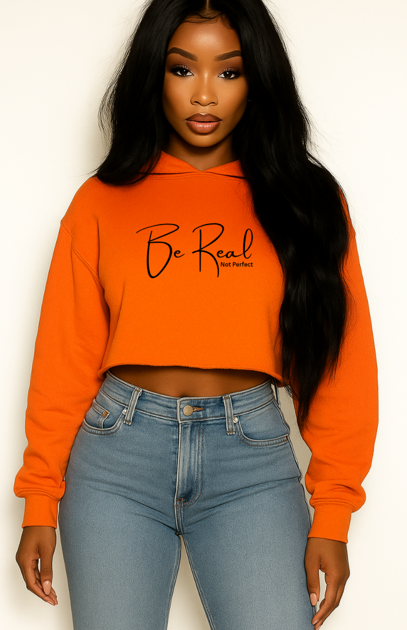 Be Real No Perfect Crop Hoodie Womenswear