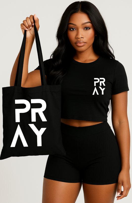 Pray Canvas High Quality Tote Bag