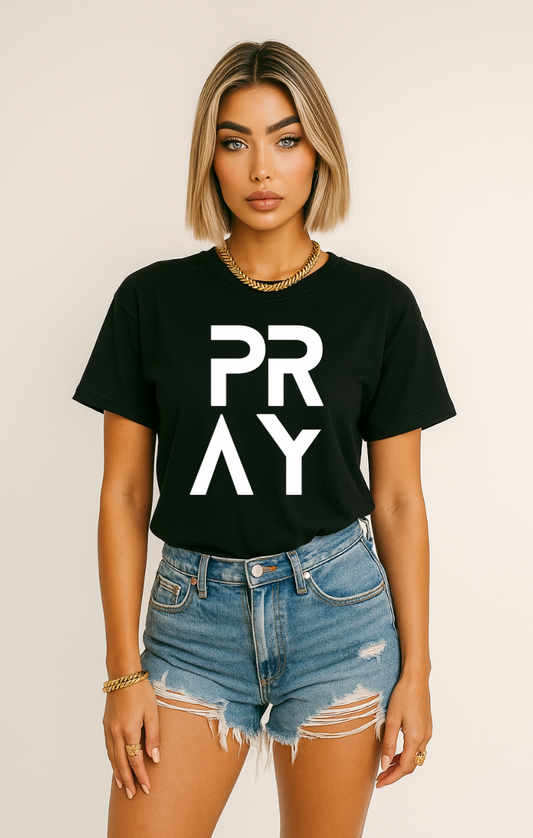 Pray Heavy Cotton T-Shirt