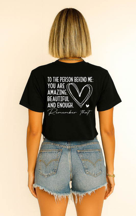 You Matter Crop Heavy Cotton Crewneck T-shirt Womenswear