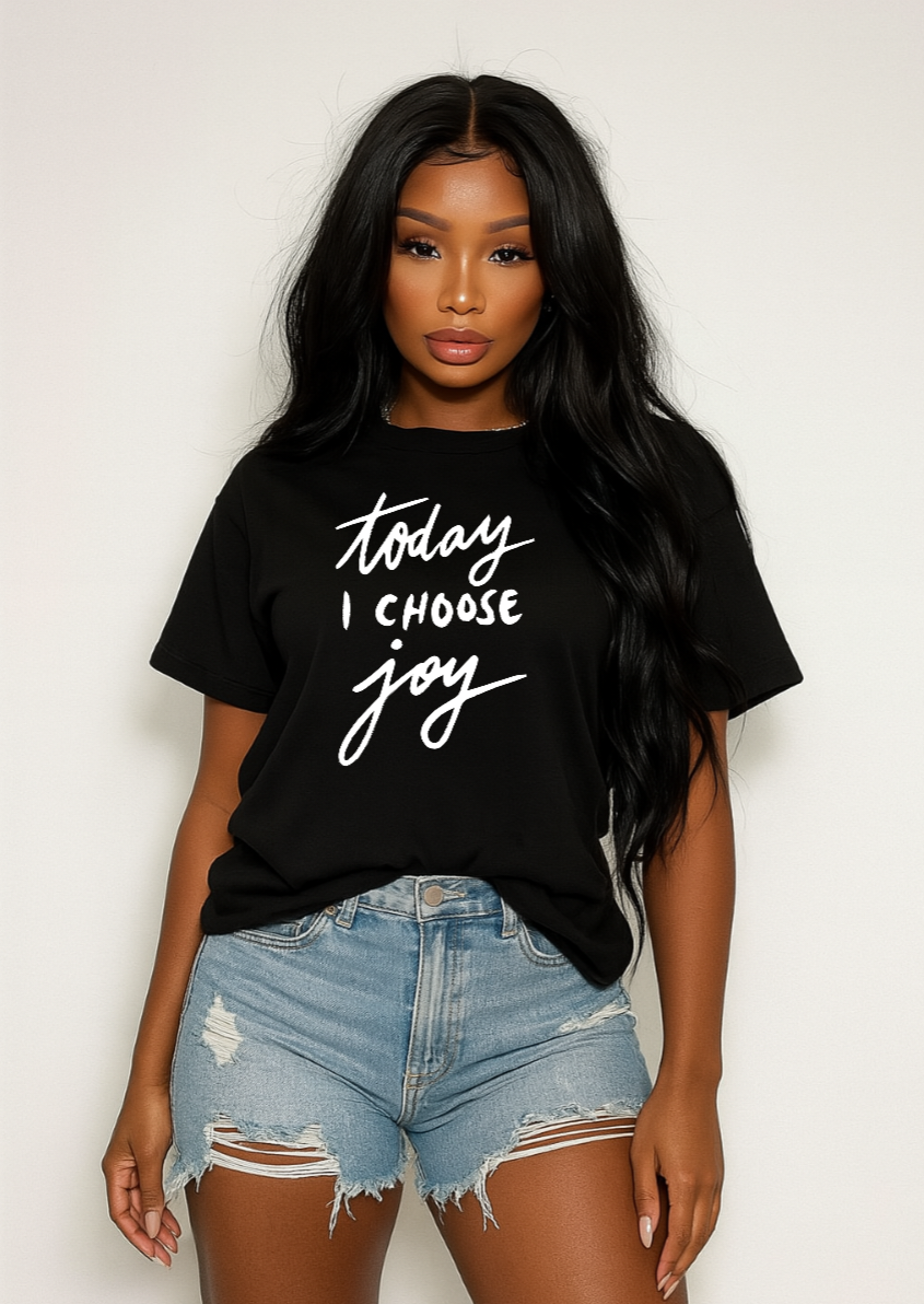 Today I Choose Joy Inspirational Heavy Cotton Crewneck Unisex T-shirt