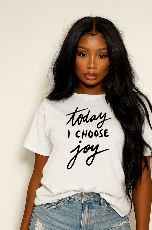 Today I Choose Joy Inspirational Heavy Cotton Crewneck Unisex T-shirt